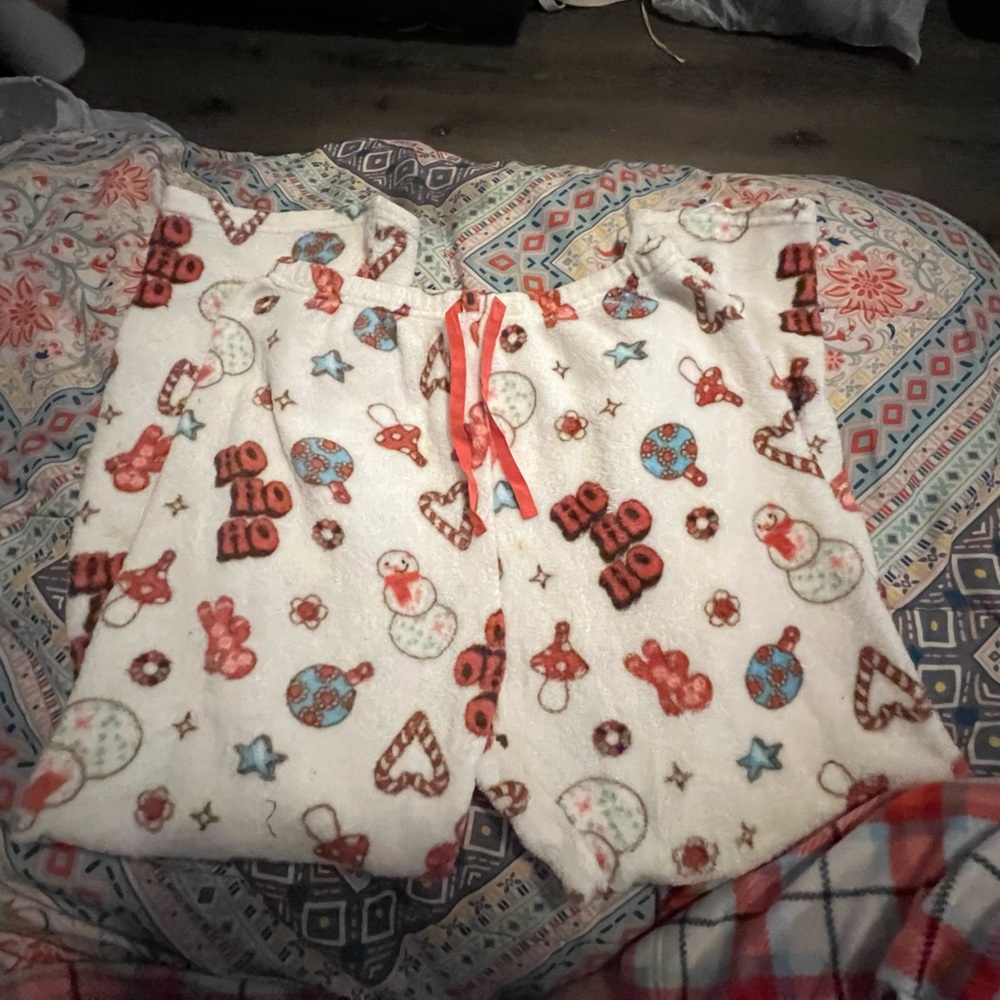 fluffy christmas / winter pj pants